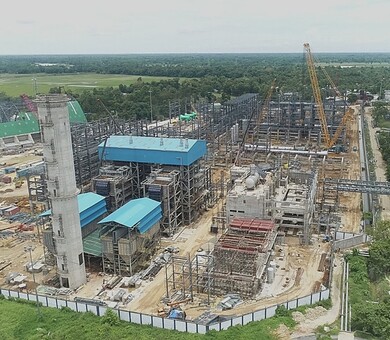 image of a biorefinery under construction