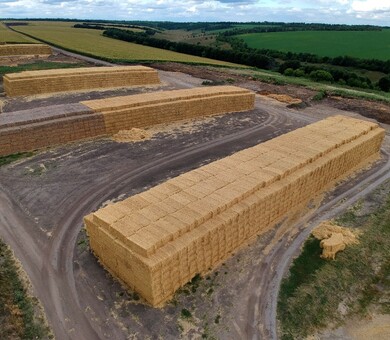 image of a large-scale straw storage