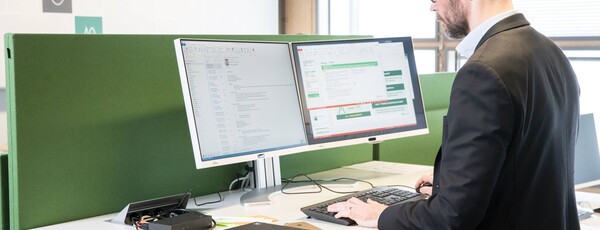 Man working at the office at Fortum